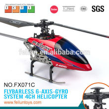 Dernier vol de 2.4 G 4CH metal monolame fun jouets rc hélicoptère pour certificat CE/FCC/ASTM/ROHS kids